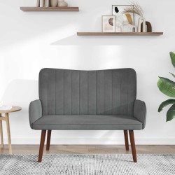Sofa 2 places Gris foncé 115 x 61 x 87 cm Velours (V) 623223623223