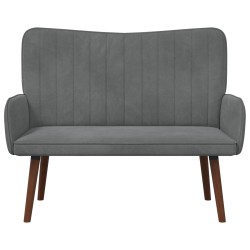 Sofa 2 places Gris foncé 115 x 61 x 87 cm Velours (V) 623223623223