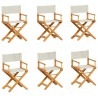 Chaises de jardin pliables lot de 6 blanc crème tissu 623229623229