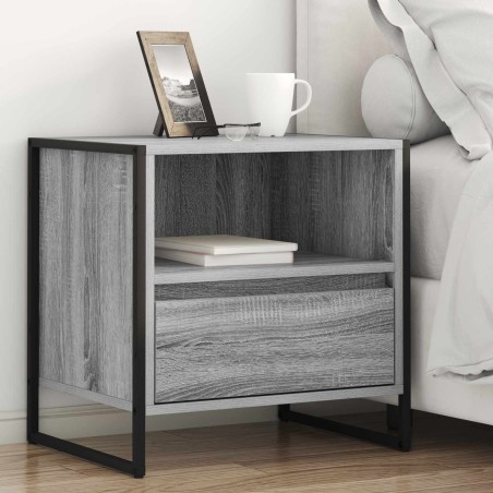 Table de chevet avec tiroir 2 pcs Gris Sonoma 50 x 39,5 x 50 cm 623230623230