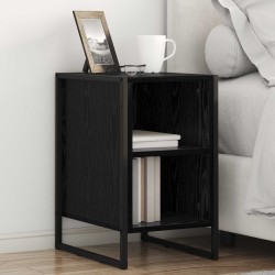 Table de chevet Chêne noir 39.5 x 30 x 50 cm Bois d'ingénierie 623233623233