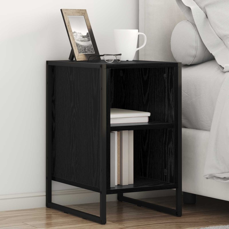 Table de chevet Chêne noir 39.5 x 30 x 50 cm Bois d'ingénierie 623233623233