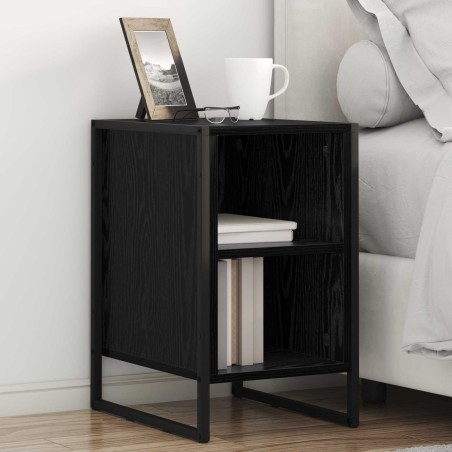 Table de chevet Chêne noir 39.5 x 30 x 50 cm Bois d'ingénierie 623233623233