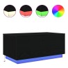 Table basse avec lumières LED chêne noir 90x50x40 cm 623234623234