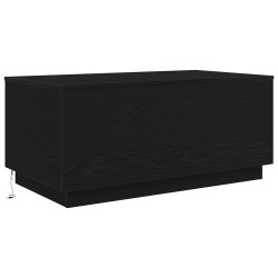 Table basse avec lumières LED chêne noir 90x50x40 cm 623234623234