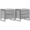 Table de chevet avec tiroir 2 pcs Gris Sonoma 50 x 39,5 x 50 cm 623235623235