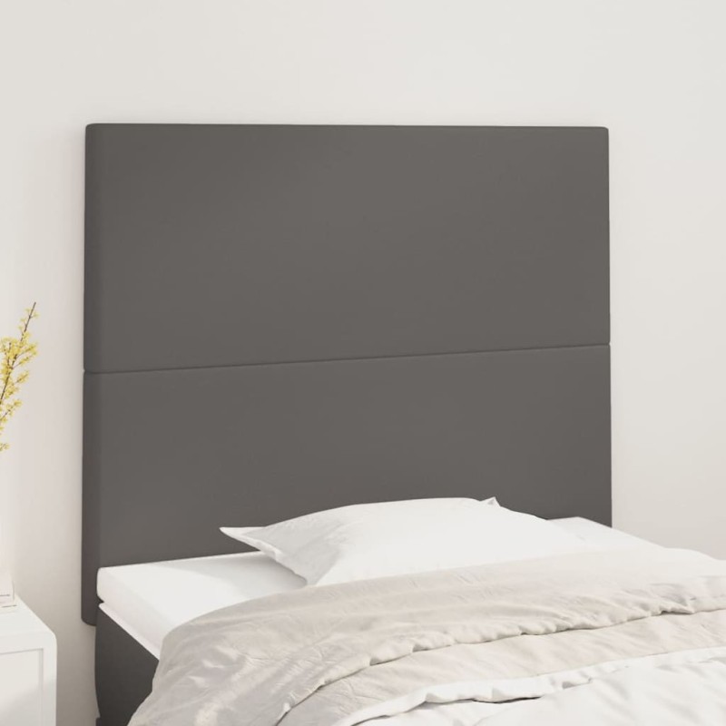 Tête de lit Gris 100x5x118/128 cm Similicuir 623236623236