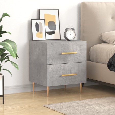 Table de chevet gris béton 40x35x47,5 cm bois d’ingénierie 623238623238