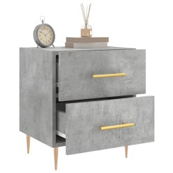 Table de chevet gris béton 40x35x47,5 cm bois d’ingénierie 623238623238