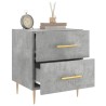 Table de chevet gris béton 40x35x47,5 cm bois d’ingénierie 623238623238