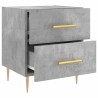Table de chevet gris béton 40x35x47,5 cm bois d’ingénierie 623238623238