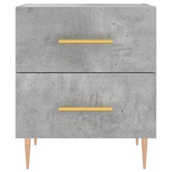 Table de chevet gris béton 40x35x47,5 cm bois d’ingénierie 623238623238