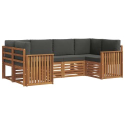 Ensemble de canapé d'angle 6 pcs Naturel et Anthracite 623242623242