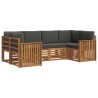 Ensemble de canapé d'angle 6 pcs Naturel et Anthracite 623242623242