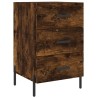 Table de chevet chêne fumé 40x40x66 cm bois d'ingénierie 623246623246