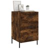 Table de chevet chêne fumé 40x40x66 cm bois d'ingénierie 623246623246