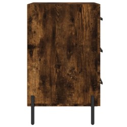 Table de chevet chêne fumé 40x40x66 cm bois d'ingénierie 623246623246