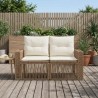 Canapé de jardin 2-Nombre de places Beige polyrotin 623250623250