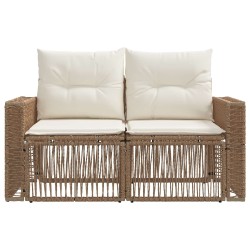 Canapé de jardin 2-Nombre de places Beige polyrotin 623250623250