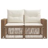 Canapé de jardin 2-Nombre de places Beige polyrotin 623250623250
