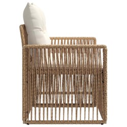 Canapé de jardin 2-Nombre de places Beige polyrotin 623250623250