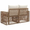 Canapé de jardin 2-Nombre de places Beige polyrotin 623250623250