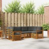 Ensemble de canapé d'angle 6 pcs Naturel et Anthracite 623253623253