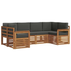 Ensemble de canapé d'angle 6 pcs Naturel et Anthracite 623253623253