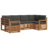 Ensemble de canapé d'angle 6 pcs Naturel et Anthracite 623253623253