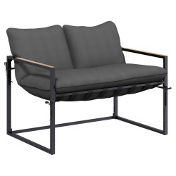 Ensemble de canapé de jardin Noir et anthracite Acier 623255623255