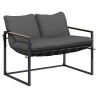 Ensemble de canapé de jardin Noir et anthracite Acier 623255623255
