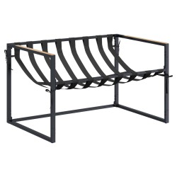 Ensemble de canapé de jardin Noir et anthracite Acier 623255623255