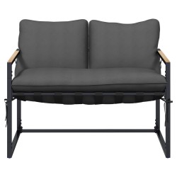 Ensemble de canapé de jardin Noir et anthracite Acier 623255623255