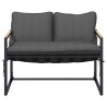 Ensemble de canapé de jardin Noir et anthracite Acier 623255623255