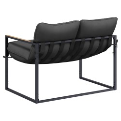Ensemble de canapé de jardin Noir et anthracite Acier 623255623255