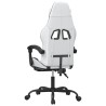 Chaise de jeu avec repose-pied Blanc et noir Similicuir 623256623256