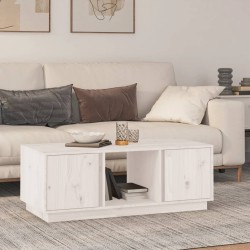 Table basse Blanc 110x50x40 cm Bois massif de pin 623260623260