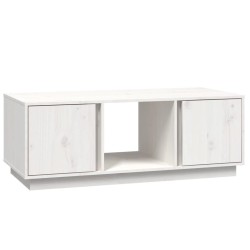 Table basse Blanc 110x50x40 cm Bois massif de pin 623260623260