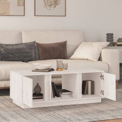 Table basse Blanc 110x50x40 cm Bois massif de pin 623260623260