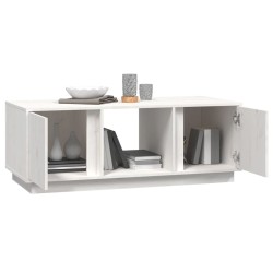 Table basse Blanc 110x50x40 cm Bois massif de pin 623260623260