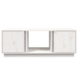 Table basse Blanc 110x50x40 cm Bois massif de pin 623260623260