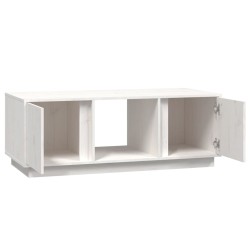 Table basse Blanc 110x50x40 cm Bois massif de pin 623260623260