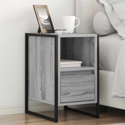 Table de chevet avec tiroir 2 pcs Gris Sonoma 39,5 x 30 x 50 cm 623261623261