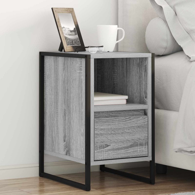 Table de chevet avec tiroir 2 pcs Gris Sonoma 39,5 x 30 x 50 cm 623261623261
