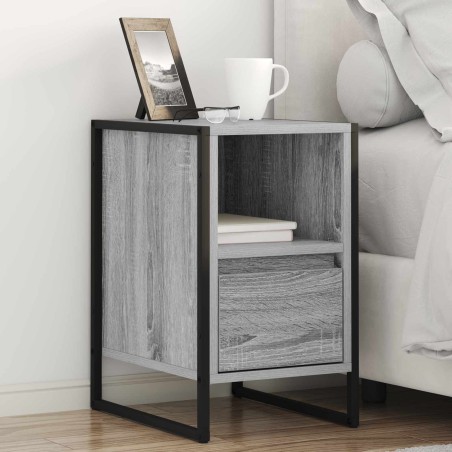 Table de chevet avec tiroir 2 pcs Gris Sonoma 39,5 x 30 x 50 cm 623261623261