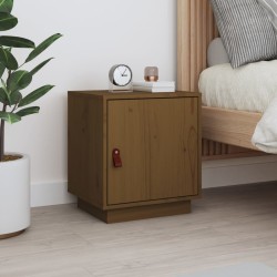 Table de chevet Marron miel 40x34x45 cm Bois de pin massif 623263623263