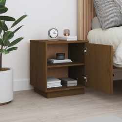 Table de chevet Marron miel 40x34x45 cm Bois de pin massif 623263623263