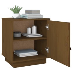 Table de chevet Marron miel 40x34x45 cm Bois de pin massif 623263623263