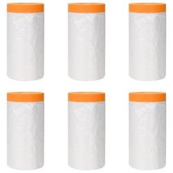 Tapis de protection avec bande adhésive 6 pcs 140 x 3300 cm 623265623265