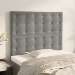 Tête de lit Gris clair 80x5x118/128 cm Velours 623266623266